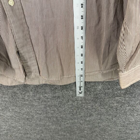 Ralph Lauren Shirt Men 2XL Gray Striped Button Up Collared Long Sleeve Classic - Picture 5 of 6